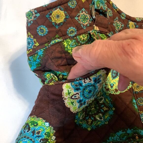 Sisters brown & blue quilted tote - Picture 5 of 8